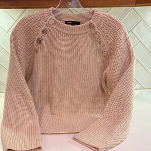 Maje Cream Button-Detail Sweater